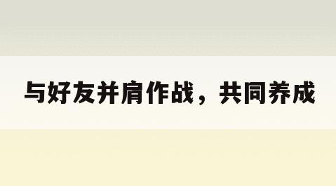 与好友并肩作战，共同养成(与一名好友达成羁绊友谊的见证)